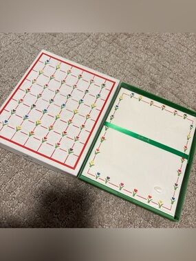 Vintage Hallmark Multi Colored Tulip Heart Flower Sheets Boxed Stationery Spring